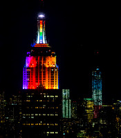 NYCpride colors on the Empire State Building.